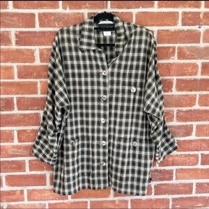 Harris / Wallace vintage 90’s grey flannel shirt